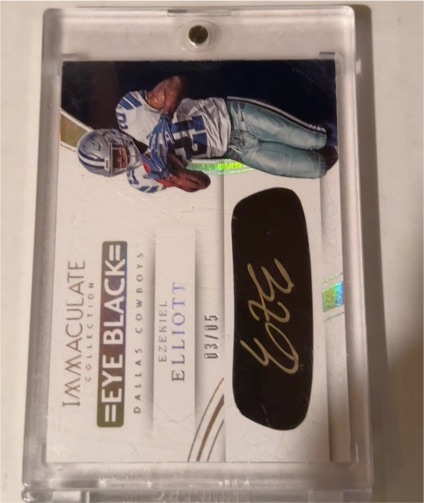 2016 Panini Immaculate Collection Eye Black #3 Ezekiel Elliott — front