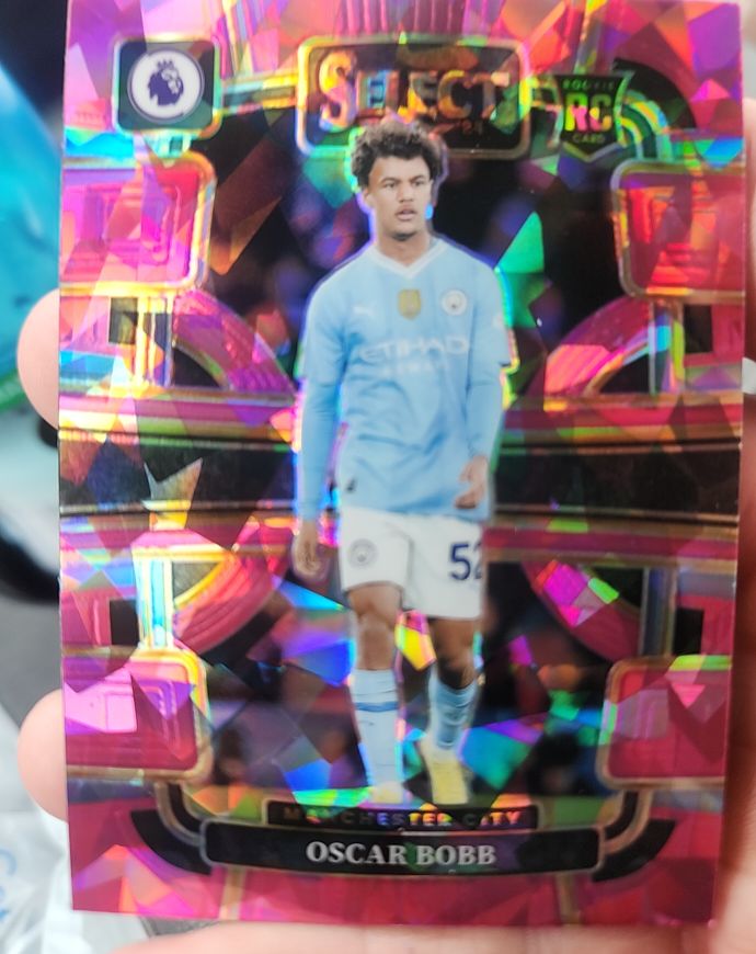 2023-24 Panini Select Premier League #64 Oscar Bobb Pink Ice — front