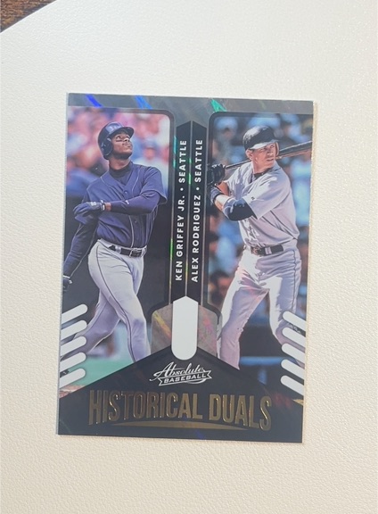 2022 Panini Absolute Historical Duals #HD-KA Ken Griffey Jr. / Alex Rodriguez — front