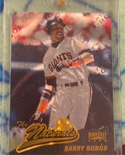 1996 Pinnacle The Naturals #75 Barry Bonds — front