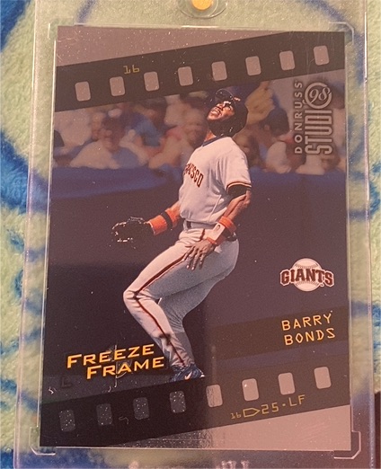 1998 Donruss Studio Freeze Frame #16 Barry Bonds — front