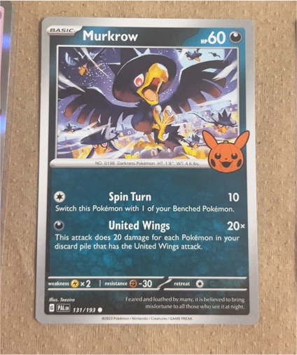2023 Pokémon Trick or Trade #131 Murkrow — front