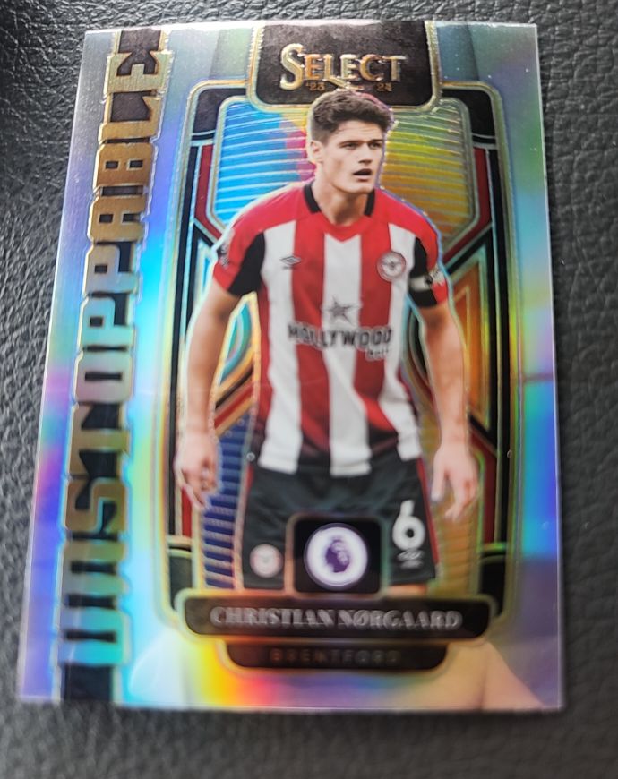 2023-24 Panini Select Premier League #22 Christian Norgaard Unstoppable Silver Prizm — front