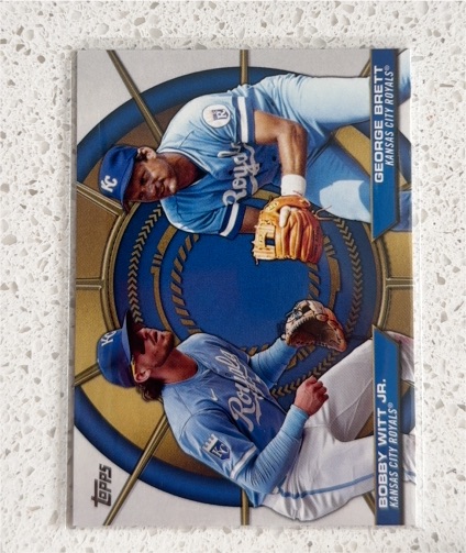 2025 Topps Series 2 #DD-1 George Brett / Bobby Witt Jr. Dynamic Duos — front