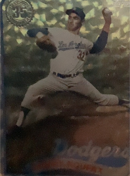 1986 Sportflics #35 Sandy Koufax — front