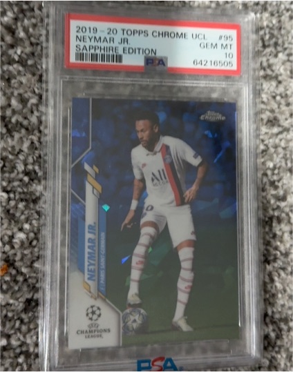2019-20 Topps Chrome UCL #95 Neymar Jr. Sapphire Edition — front