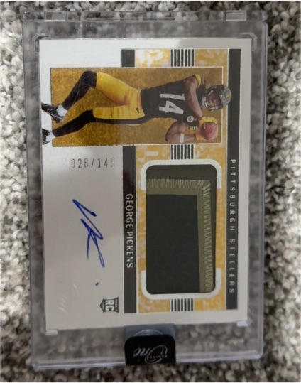2022 Panini One #028 George Pickens Rookie Patch Auto — front