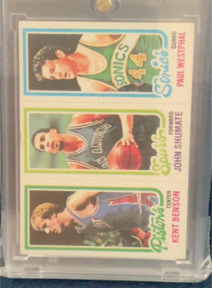 1980-81 Topps #229-212-84 Paul Westphal / John Shumate / Kent Benson — front