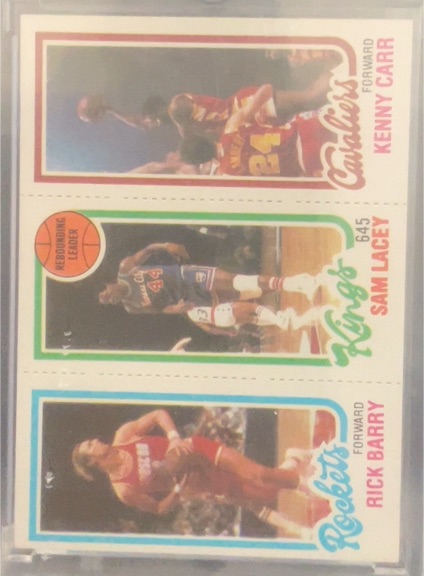 1980-81 Topps #54 / 123 / 141 Rick Barry / Sam Lacey / Kenny Carr — front