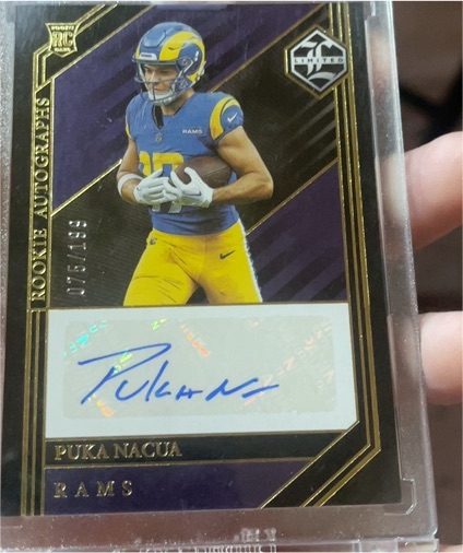 2023 Panini Limited #194 Puka Nacua Rookie Autographs — front