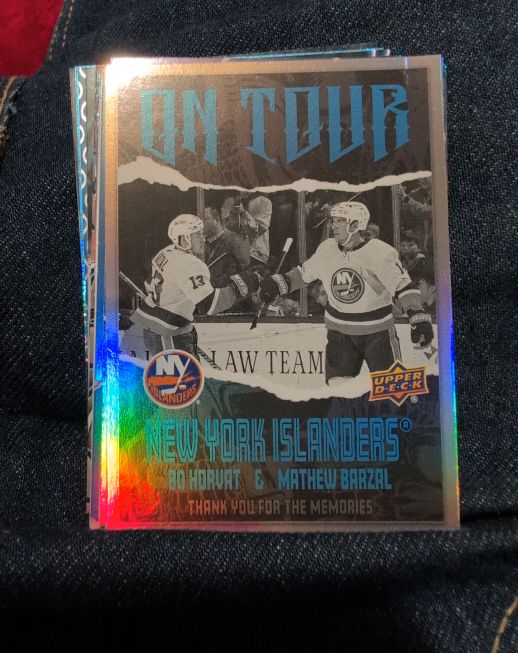 2024-25 Upper Deck Series 2 #OT-14 Bo Horvat & Mathew Barzal On Tour — front