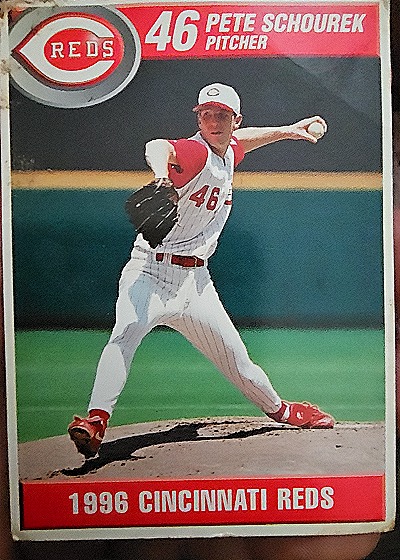1996 Kahn's Cincinnati Reds #NNO Pete Schourek — front