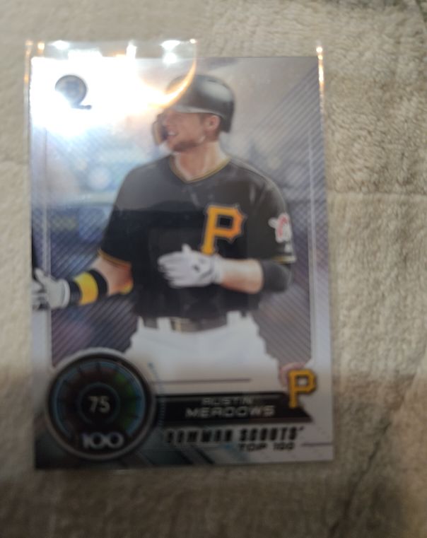 2018 Bowman Chrome Scouts Top 100 #BTP-75 Austin Meadows — front