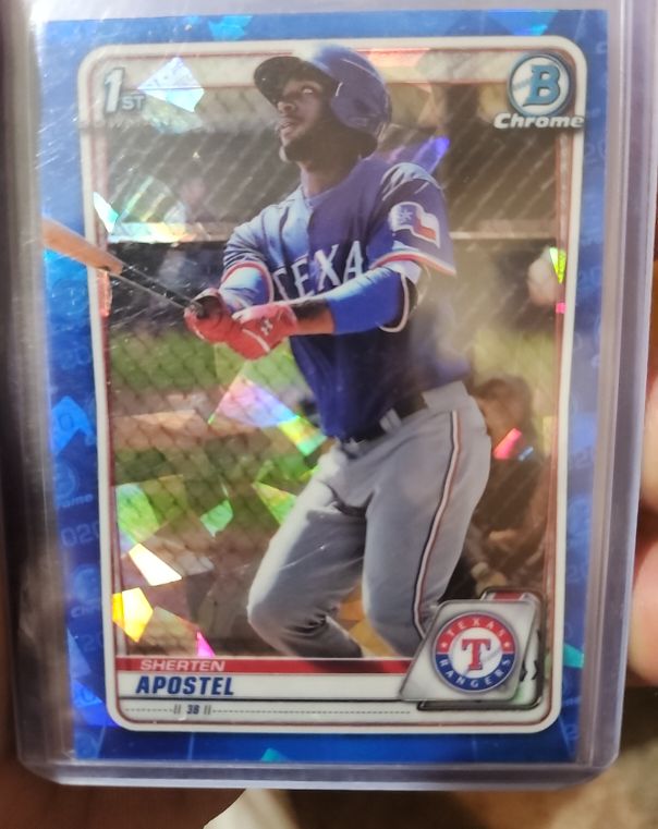 2020 Bowman Chrome Sapphire #BCP-46 Sherten Apostel — front