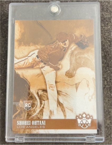 2018 Panini Diamond Kings #73 Shohei Ohtani Sepia Variation Rookie Card — front