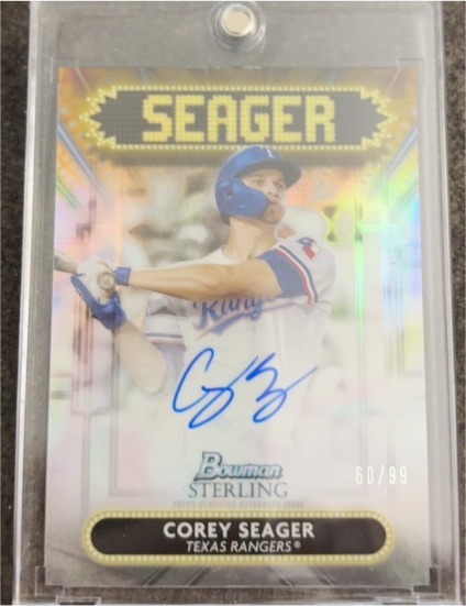 2022 Bowman Sterling Sterling Signage Autographs #Corey Seager — front