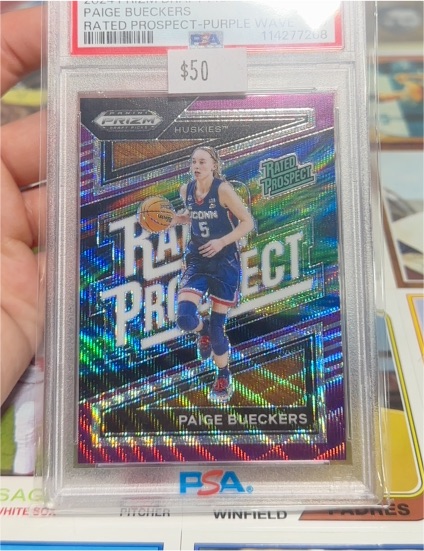 2024 Panini Prizm Draft Picks #2 Paige Bueckers Rated Prospect Purple Wave — front