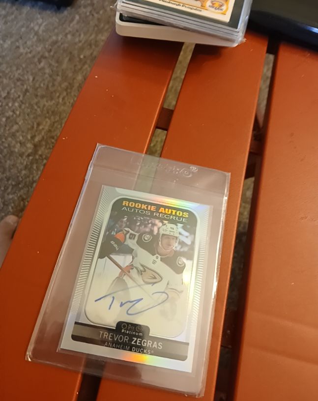 2021 O-Pee-Chee Platinum Rookie Autos Trevor Zegras — front