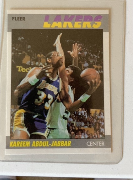 1987-88 Fleer #1 Kareem Abdul-Jabbar — front