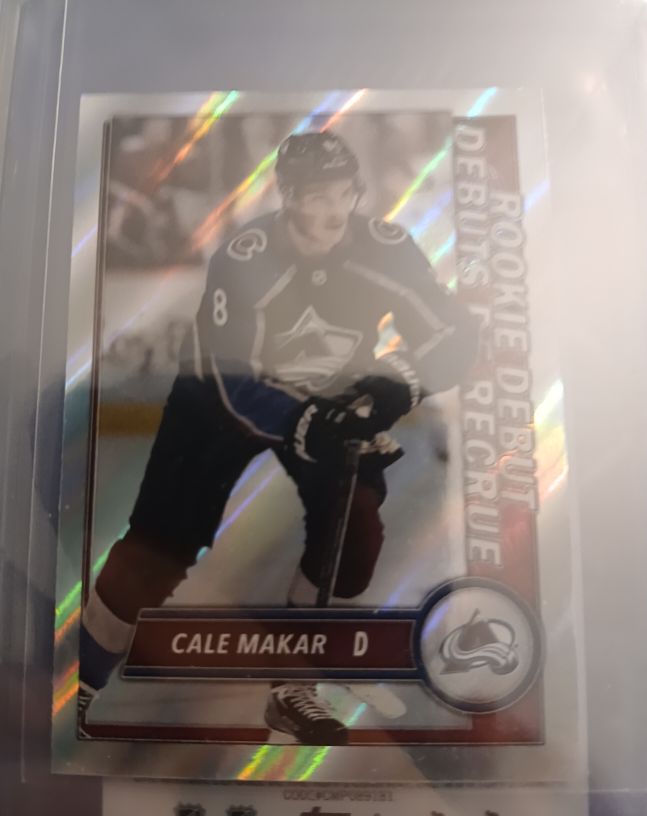 2020-21 Topps NHL Stickers #529 Cale Makar — front