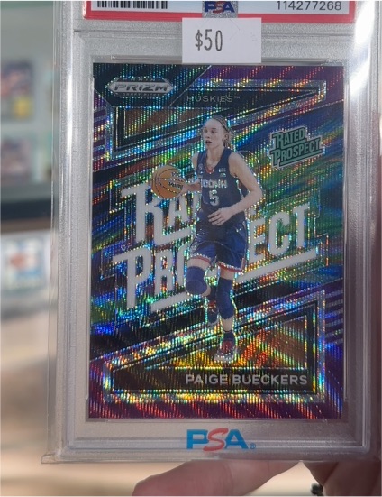 2024 Panini Prizm Draft Picks Rated Prospect Purple Wave Prizm #2 Paige Bueckers — front