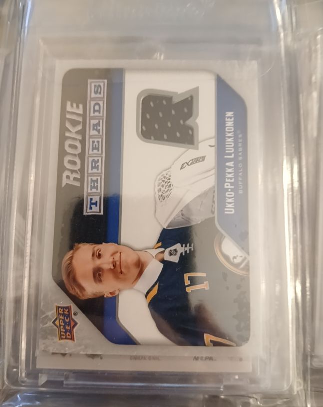 2021-22 Upper Deck Series 2 Rookie Threads #RT-UL Ukko-Pekka Luukkonen — front