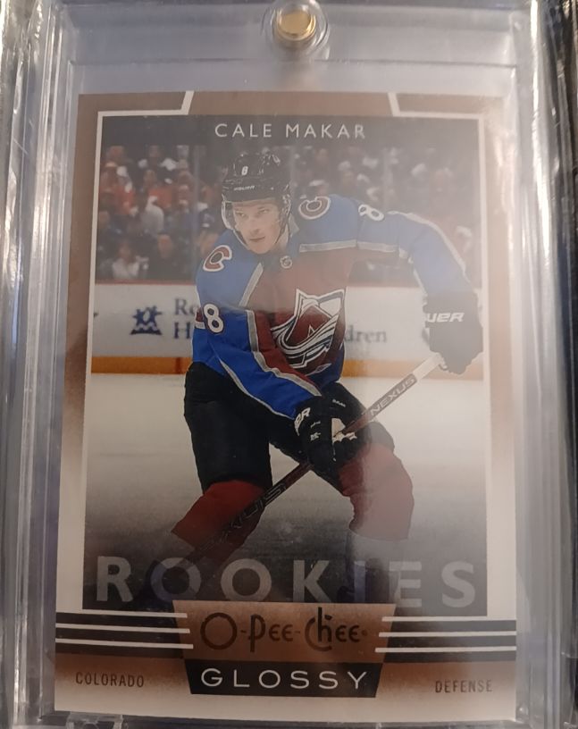 2019-20 O-Pee-Chee Glossy Rookies #R-1 Cale Makar — front