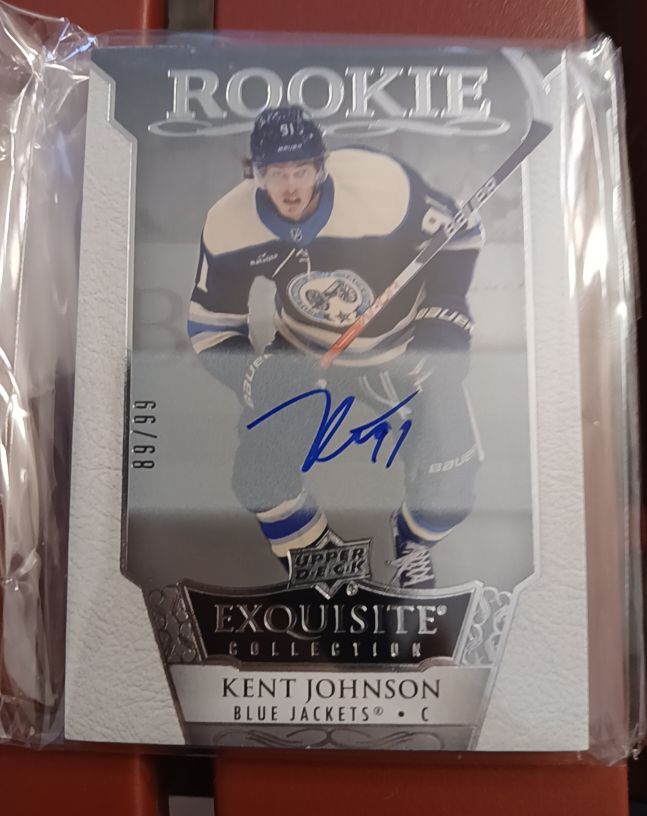 2022-23 Upper Deck Exquisite Collection Rookie #ERS-KJ Kent Johnson — front