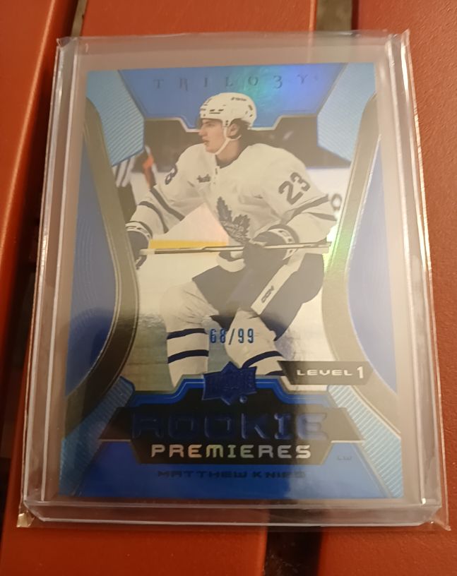2023-24 Upper Deck Trilogy #68 Matthew Knies Rookie Premieres Level 1 — front