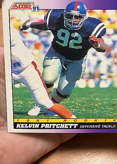 1991 Score #599 Kelvin Pritchett — front