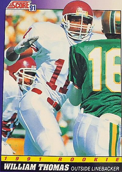 1991 Score #585 William Thomas — front