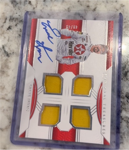 2024 Panini National Treasures Quad Race Gear Graphs #QRGEIR Ernie Irvan — front