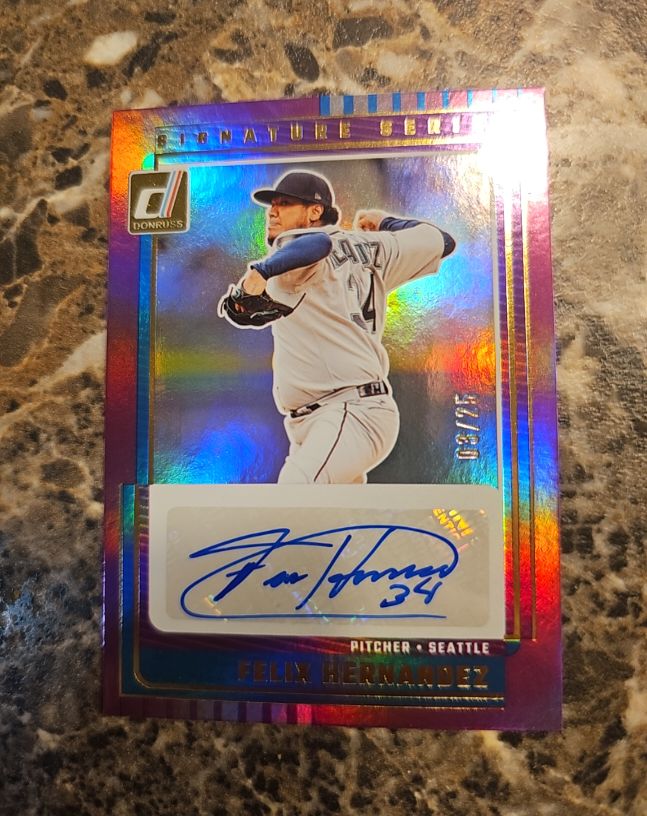 2025 Donruss Signature Series #SG-FHE Felix Hernandez — front