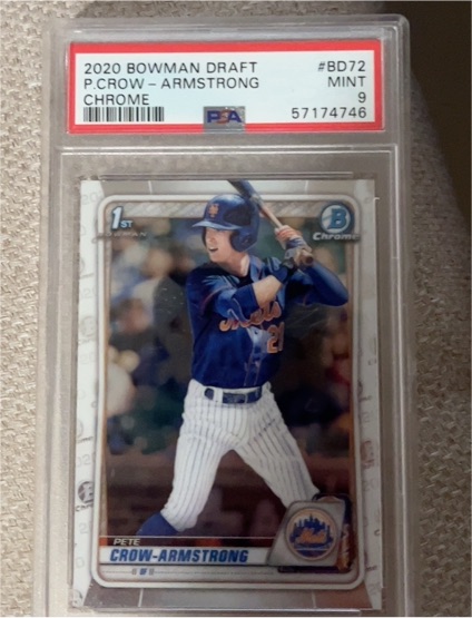 2020 Bowman Draft #BD72 Pete Crow-Armstrong — front