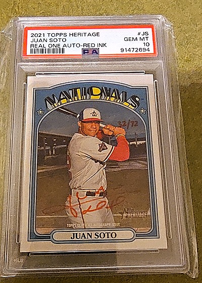 2021 Topps Heritage #JS Juan Soto Real One Auto-Red Ink — front