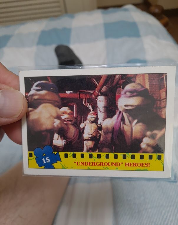 1990 Topps Teenage Mutant Ninja Turtles Movie #15 Underground Heroes — front
