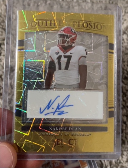 2022 Panini Select Draft Picks Youth Explosion #YE-NDE Nakobe Dean — front