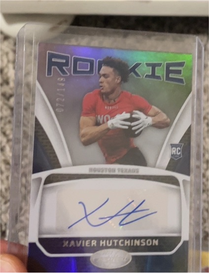 2023 Panini Certified #RS-10 Xavier Hutchinson Rookie Signatures Auto — front