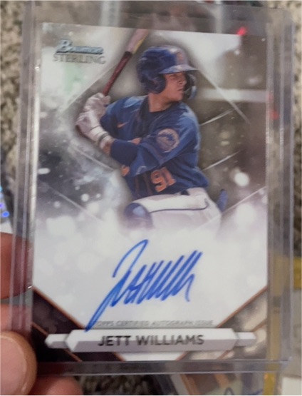 2023 Bowman Sterling Prospect Autographs #PA-JW Jett Williams — front
