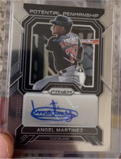 2023 Panini Prizm Potential Penmanship #PP-AM Angel Martinez — front