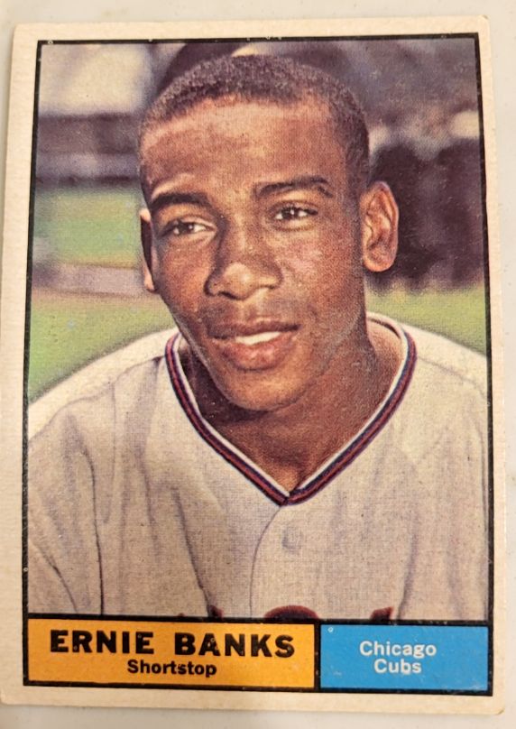 1961 Topps #350 Ernie Banks — front