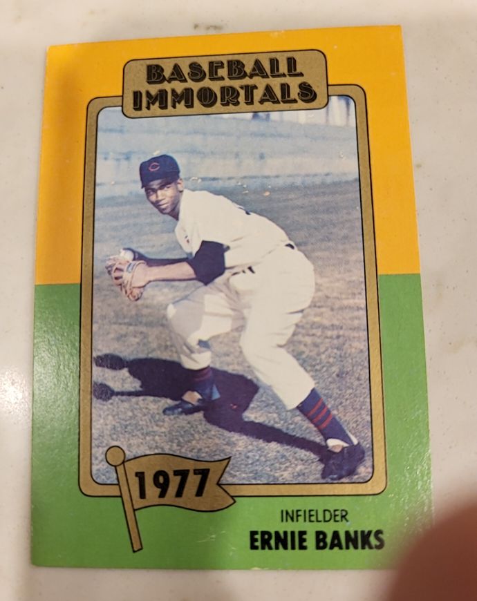 1980 SSPC Baseball Immortals #158 Ernie Banks — front