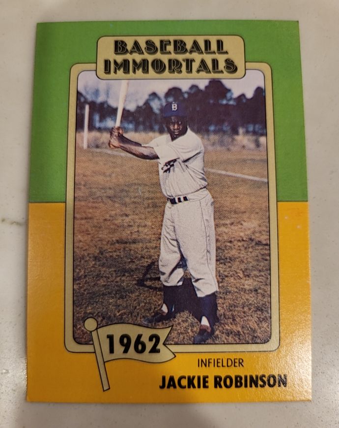 1980 TCMA Baseball Immortals #89 Jackie Robinson — front