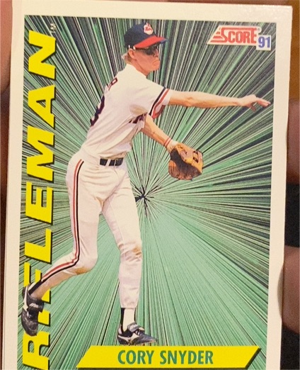1991 Score #695 Cory Snyder — front