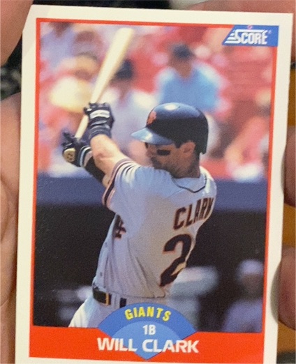 1989 Score #450 Will Clark — front