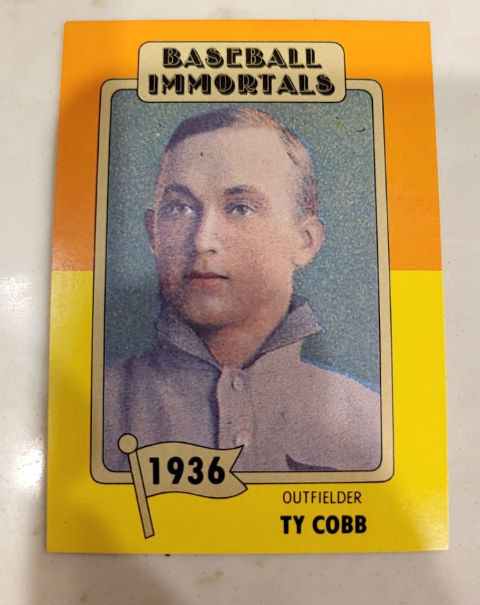 1980 SSPC Baseball Immortals #2 Ty Cobb — front