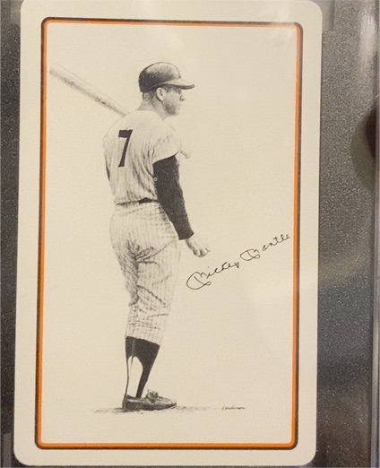 1977 Landsman #7 of Clubs Mickey Mantle — front