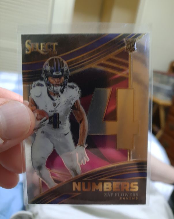 2023 Panini Select Numbers #NMB-ZFL Zay Flowers — front