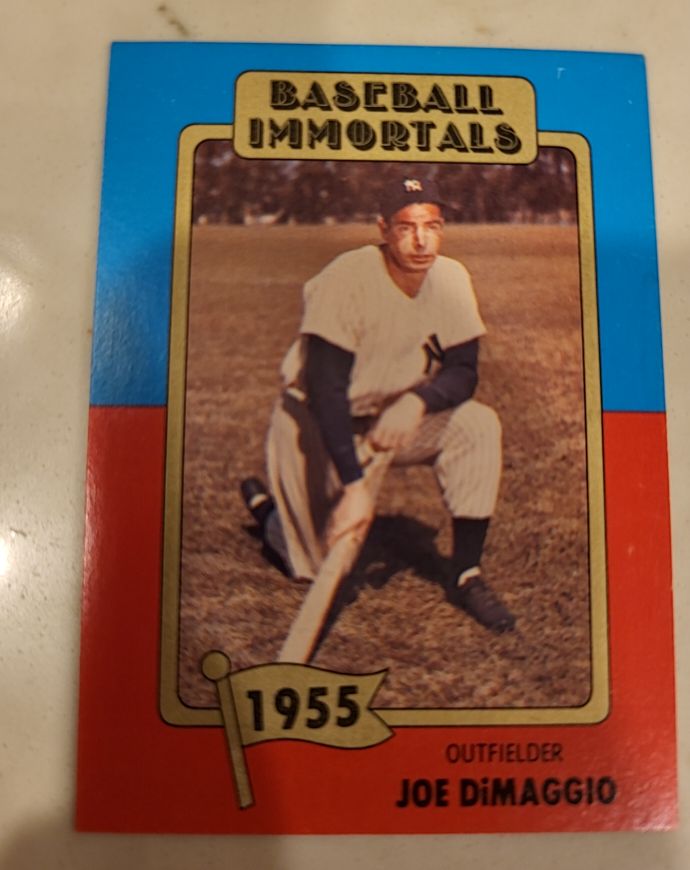 1980 SSPC Baseball Immortals #75 Joe DiMaggio — front