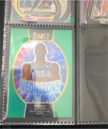 2024-25 Panini Select Neon Icons Green Prizm #unknown Tyrese Maxey — front